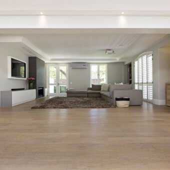 Woodline classic unfinished oak, finished with Oleum in colour wheat.